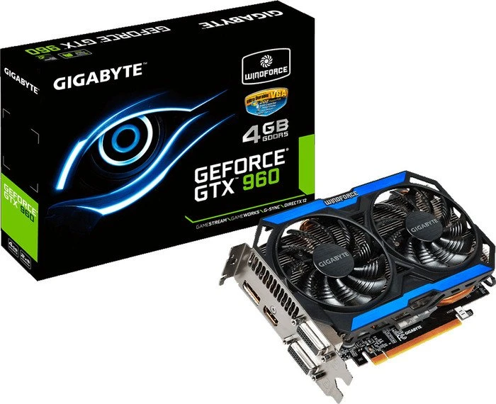 GIGABYTE GeForce GTX 960 Windforce 2X, 4GB GDDR5, 2x DVI, HDMI, DP