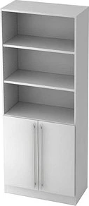Hammerbacher Schrank 5OH V7700, Relinggriff, weiß/weiß, Aufbewahrungskombination