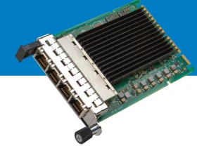 Intel E610-XT4 10G LAN-Modul, OCP 3.0 SFF, 4x RJ-45, Mezzanine-Modul für OCP 3.0, Single