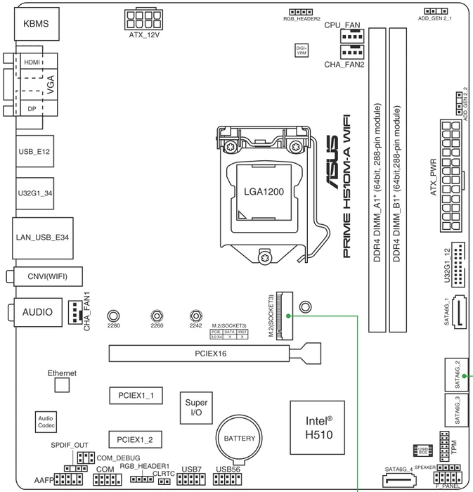 ASUS Prime H510M-A WIFI (Intel 1200)