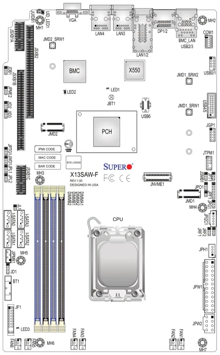 Supermicro X13SAW-F, bulk (Intel 1700)