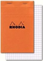 Rhodia Basics Notizblock N°18, A4, kariert, orange, 80 Blatt