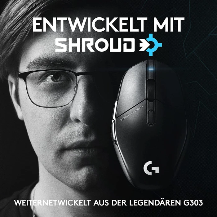 Logitech G303 SHROUD Edition Wireless Gaming Mouse, USB