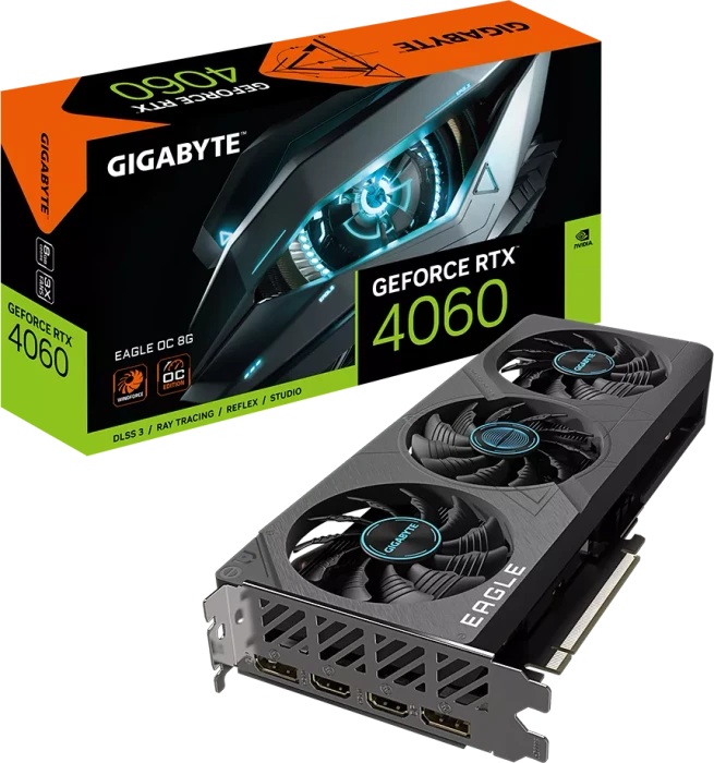 GIGABYTE GeForce RTX 4060 Eagle OC 8G, 8GB GDDR6, 2x HDMI, 2x DP