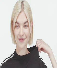 adidas 3-Streifen T-Shirt kurzarm schwarz (Damen)