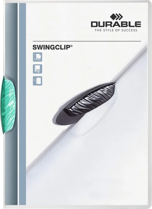 Durable Swingclip Klemmmappe, A4, dunkelgrün/transparent