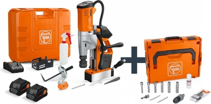 Fein AKBU 35 PMQW AS Akku-Magnetkernbohrmaschine inkl. L-Boxx + 2 Akkus 8.0Ah + Zubehör