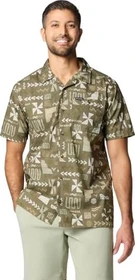 Columbia Pine Canyon Hemd kurzarm stone green/outer bounds (Herren)