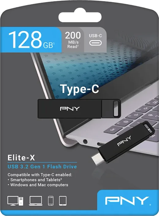PNY Elite-X Type-C 128GB, USB-C, USB 3.2 Gen 1×1