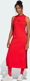 adidas Essentials 3-Streifen Long Racerback Kleid pure ruby/black (Damen)