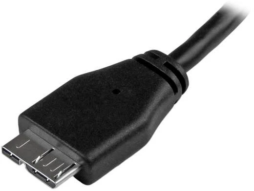 StarTech USB3AUB50CMS, Slim-USB-A 3.0 auf USB 3.0 Micro-B Adapterkabel schwarz, 0.5m
