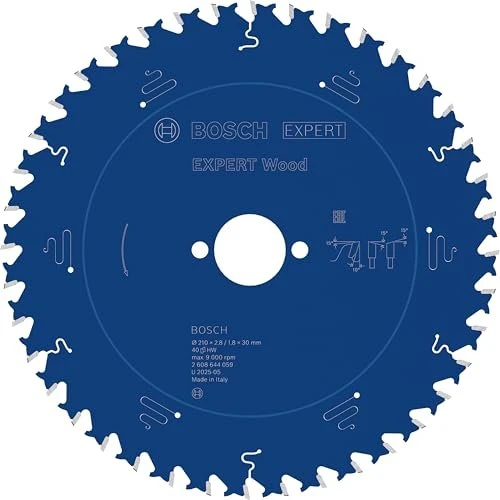 Bosch Professional Expert for Wood Kreissägeblatt 40Z, 210x1.6x30mm, 1 Stück