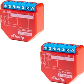 Shelly Plus 1PM, 1-Kanal, Unterputz, Schaltaktor, 2er-Pack