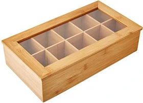 Kesper Bambus Teebox mit Sichtfenster