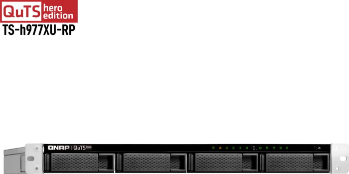 QNAP QuTS hero TS-h977XU-RP-3700X-32G 12TB, 32GB RAM, 2x SFP+ 10Gb/s, 2x RJ-45 1000Base-T, 1HE
