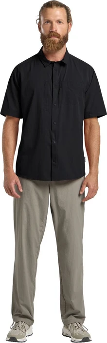 Jack Wolfskin Sierra Canyon Hemd kurzarm schwarz (Herren)