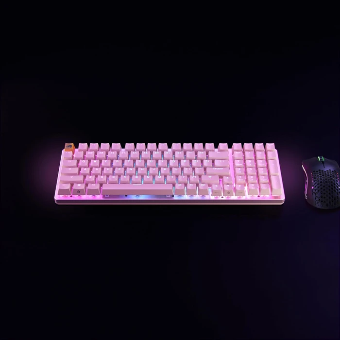 Glorious GMMK 2 Full Size, 96%, rosa, LEDs RGB, Glorious Fox Linear, USB, UK