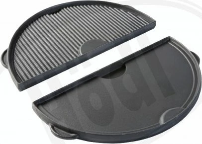 Big Green Egg Halbrunde Gusseisen-Grillplatte für Big Green Egg XLarge
