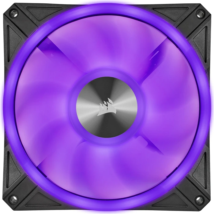 Corsair QL Series iCUE QL140 RGB PWM Dual Fan Kit, schwarz, LED-Steuerung, 140mm, 2er-Pack
