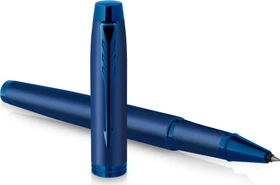 Parker IM Monochrome Tintenroller (Mine) blue stainless steel, Geschenkbox