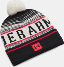 Under Armour Halftime mit Bommel Mütze stone/racer red/black (Herren)