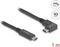 DeLOCK USB-C auf USB-C Kabel, USB 3.1 mit DP, 10Gb/s, 4K, 60W USB PD, links gewinkelt, E-Marker, schwarz, 1m Vorschaubild
