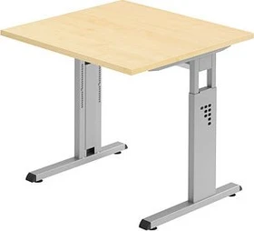 Hammerbacher Ergonomic O-Serie OS08/3 Schreibtisch 80x80cm Ahorn/silber