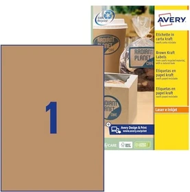 Avery-Zweckform Etiketten, 105x57mm, braun, matt, 25 Blatt (250 Etiketten)