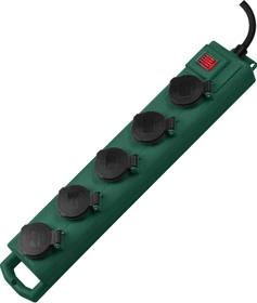 Brennenstuhl Super-Solid SL 554 DE IP54, 5-fach, 5m, grün