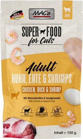 MAC's Pouch Pack, mit Huhn, Ente und Shrimps, 1.20kg (12x 100g)