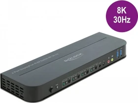 DeLOCK DisplayPort KVM-Switch mit USB/Audio, 4-fach (11484)