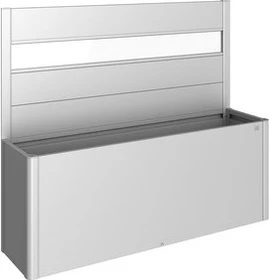 Biohort Sichtschutz mit Lichtpaneel 201x4x91cm für Hochbeet silber-metallic
