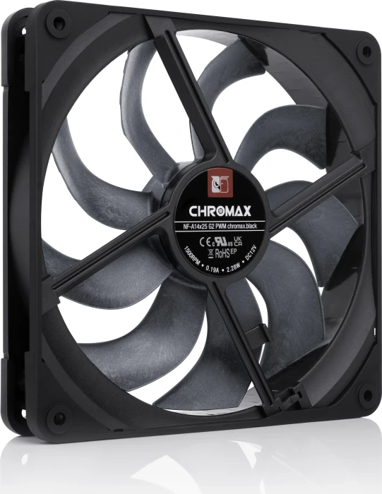 Noctua NF-A14x25 G2 PWM chromax.black, 140mm