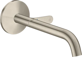 Hansgrohe Axor One Waschbeckenarmatur für Wandmontage Select mit Auslauf 220mm brushed nickel