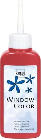 Kreul Window Color Glasmalfarbe, dunkelrot, 80ml