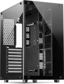 Inter-Tech C-701 Panorama, schwarz, Glasfenster