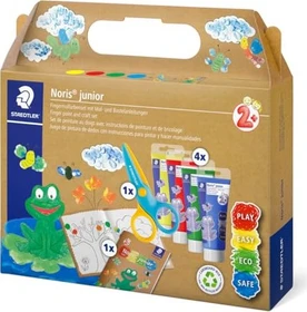Staedtler Noris Junior Bastelset Fingerfarbe, 4 Farben, 75ml, 5-teilig