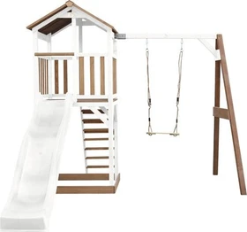 Axi Spielturm Beach Tower mit Schaukel und Rutsche braun/weiß