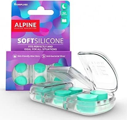 Alpine Soft Silicone Ohrstöpsel, 6 Stück
