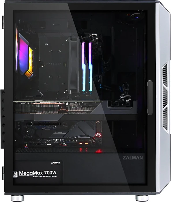 Zalman i3 Neo, schwarz/grau, Glasfenster