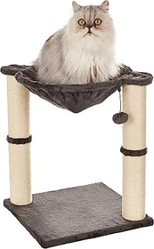 AmazonBasics Kratzbaum mit Hängemattenbett und Kratzbaum, beige/grau