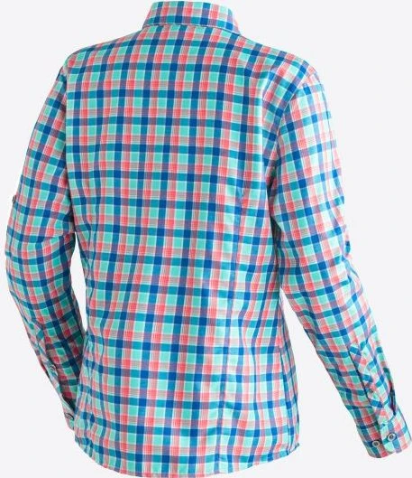 Maier Sports Nanni Hemd langarm blue red check (Damen)