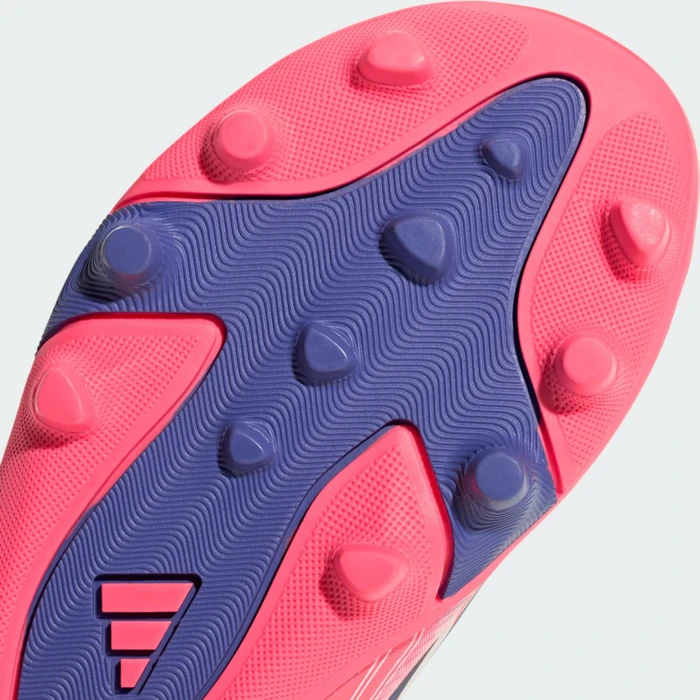 adidas F50 Hyperfast Club Velcro FG/MG cloud white/solar purple/solar turbo (Junior)