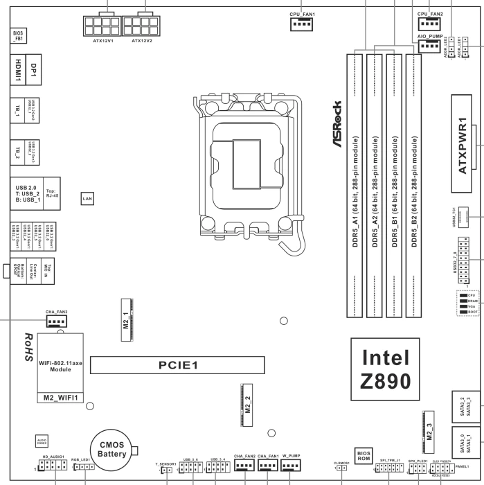 ASRock Phantom Gaming Z890M Riptide WiFi (Intel 1851)