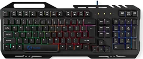 Nedis Gaming Tastatur, schwarz, LEDs RGB, USB, US (GKBD200BKUS)