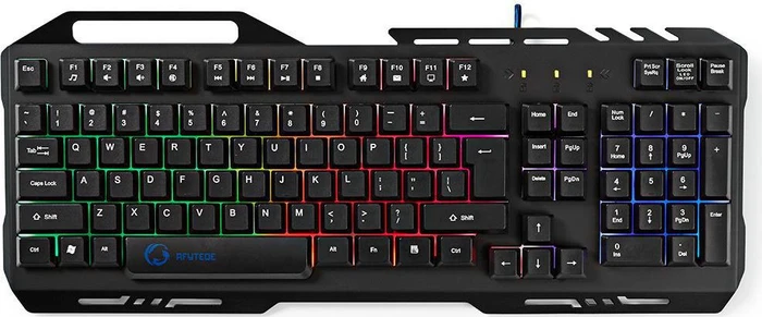 Nedis Gaming Tastatur, schwarz, LEDs RGB, USB, US