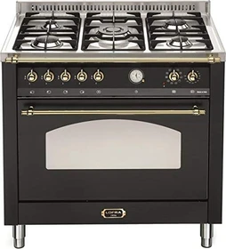 Lofra DOLCEVITA 90 RNMG96MFT/Ci Elektroherd mit Gas-Kochfeld messing finish