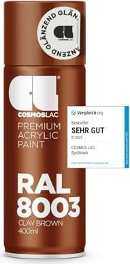 Cosmos Lac Acryllack-Spray RAL 8003 clay brown glänzend, 400ml
