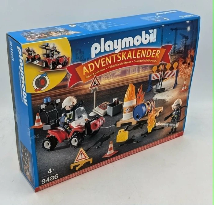playmobil Weihnachten - Adventskalender Feuerwehreinsatz auf der Baustelle