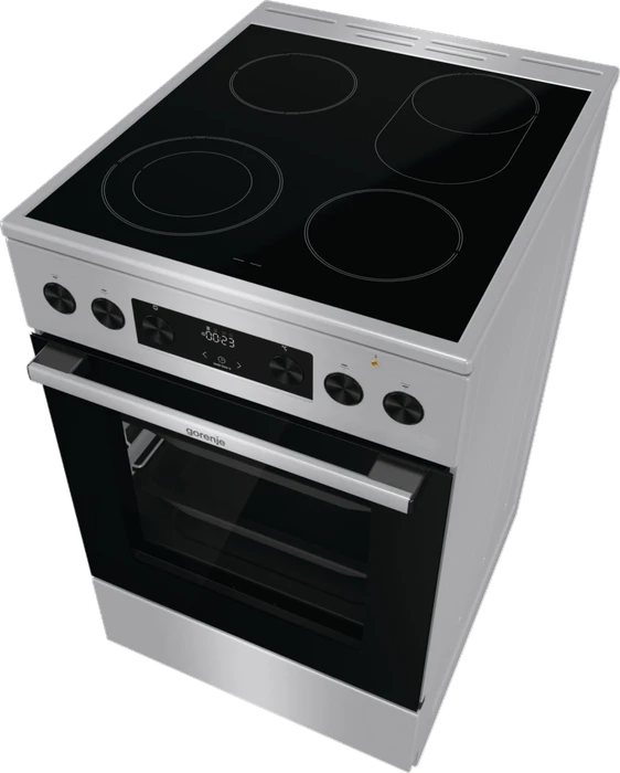 Gorenje GECS5C70XPA Elektroherd mit Glaskeramik-Kochfeld